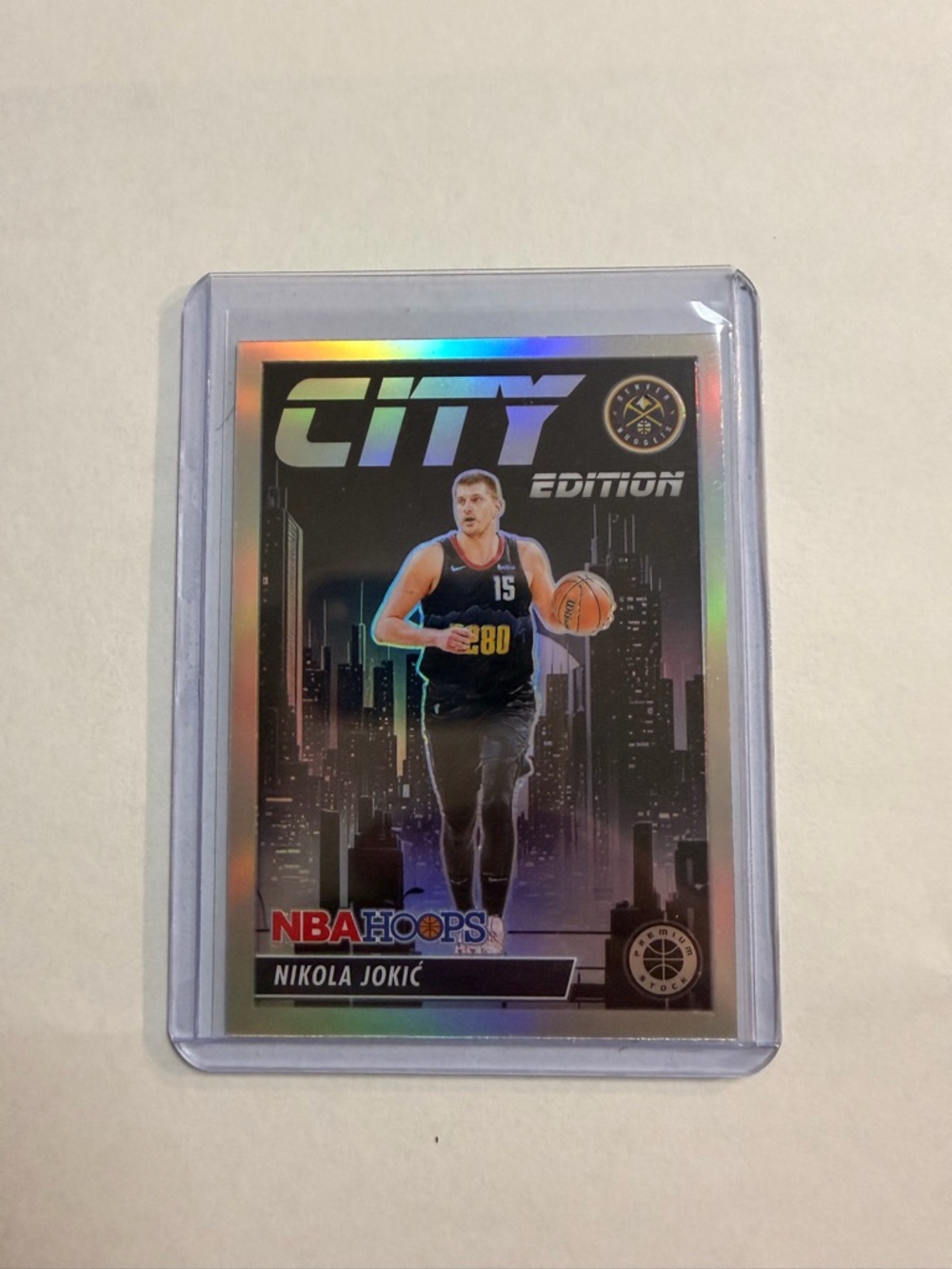 Panini City Edition Nikola Jokić Holographic Black Basketball Card